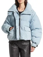 x Shoreditch Ski Club Nova Denim Puffer Jacket