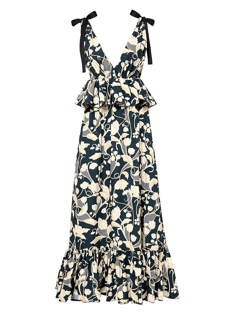 Infinito Perla Floral Cotton Maxi Dress