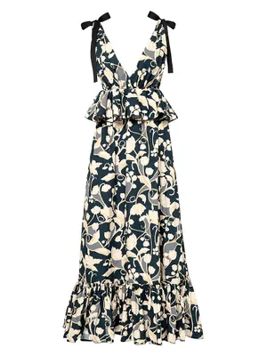 Infinito Perla Floral Cotton Maxi Dress