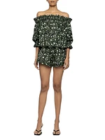 Toronjil Perla Floral Wide-Leg Shorts