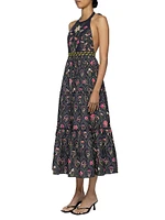 Consuelo Pacifico Cotton Halterneck Midi-Dress