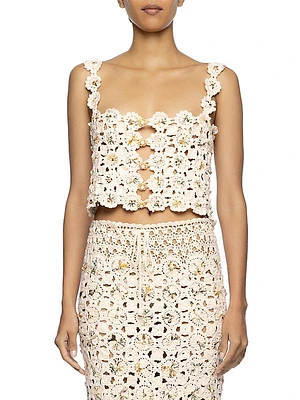 Zilia Caracola Cotton Crochet Crop Top