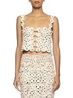 Zilia Caracola Cotton Crochet Crop Top