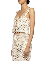 Zilia Caracola Cotton Crochet Crop Top