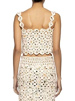 Zilia Caracola Cotton Crochet Crop Top