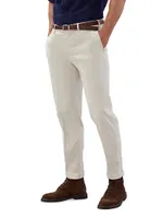 Garment-Dyed Italian Fit Trousers American Pima Comfort Cotton Gabardine