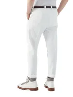 Garment-Dyed Leisure Fit Trousers Twisted Cotton Gabardine With Pleat