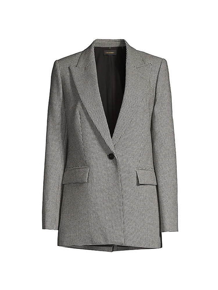 Hannah Houndstooth Wool-Blend Jacket