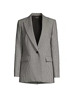 Hannah Houndstooth Wool-Blend Jacket
