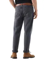 Dark Denim Traditional Fit Five-Pocket Trousers