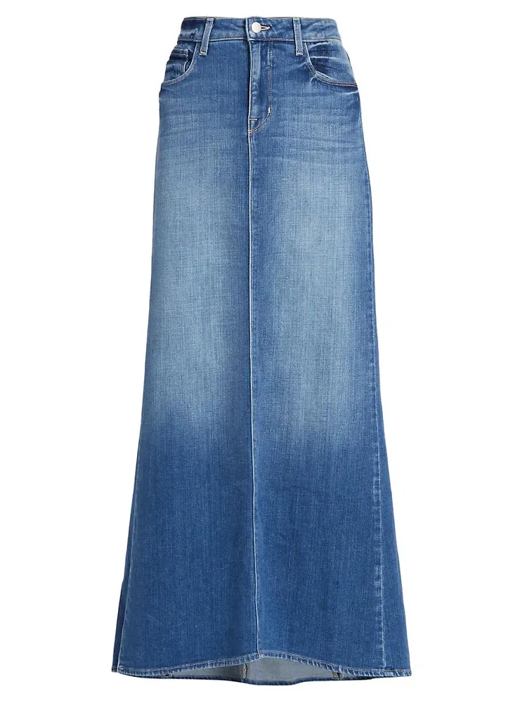 Kailani Mermaid Stretch-Denim Maxi Skirt