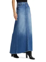 Kailani Mermaid Stretch-Denim Maxi Skirt