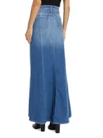 Kailani Mermaid Stretch-Denim Maxi Skirt