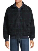 Sherpa Plaid Bomber Jacket