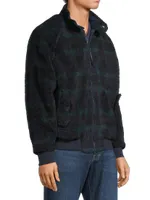 Sherpa Plaid Bomber Jacket