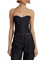 Hyn Denim Corset Top