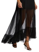 Bellevue Silk Chiffon Maxi Dress