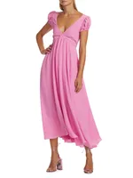 Ashland Silk Crepe De Chine Midi-Dress