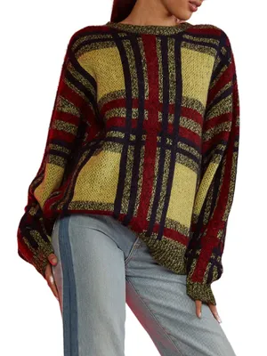 Mohair Wool-Blend Jacquard Sweater