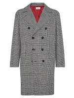 One-And-A-Half Breasted Soft Fit Coat Virgin Wool