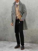 One-And-A-Half Breasted Soft Fit Coat Virgin Wool