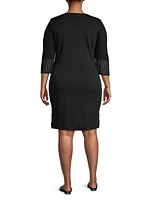 Knit Three Quater Sleeve Dress