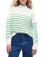 Oakfield Striped Cotton Funnel Neck Sweater