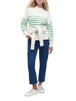 Oakfield Striped Cotton Funnel Neck Sweater