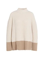 Elsa Cotton-Blend Mock Turtleneck Sweater