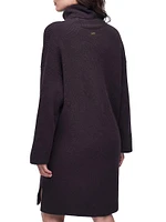 Stitch Cotton-Blend Funnel Neck Sweaterdress