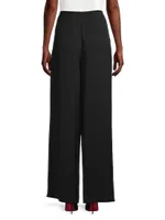 Elasticized Wide-Leg Pants