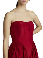 Sweetheart Taffeta Strapless Gown