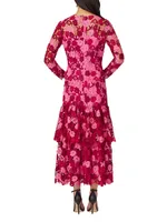 Angeline Tiered-Ruffle Lace Dress