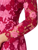 Angeline Tiered-Ruffle Lace Dress