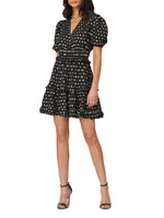 Elia Metallic Jacquard Minidress