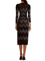 Crystal Mesh Midi Dress