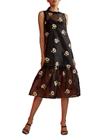 Floral Organza Midi-Dress