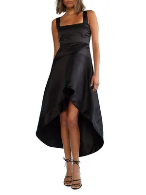 Satin Hi-Lo Dress