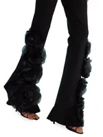 Organza Flower Ponte Pants