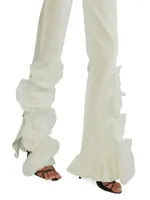 Organza Flower Ponte Pants