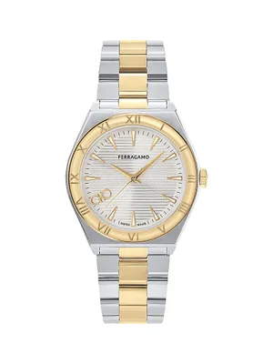 Vega Upper East IP Yellow Gold & Stainless Steel Bracelet Watch/40MM