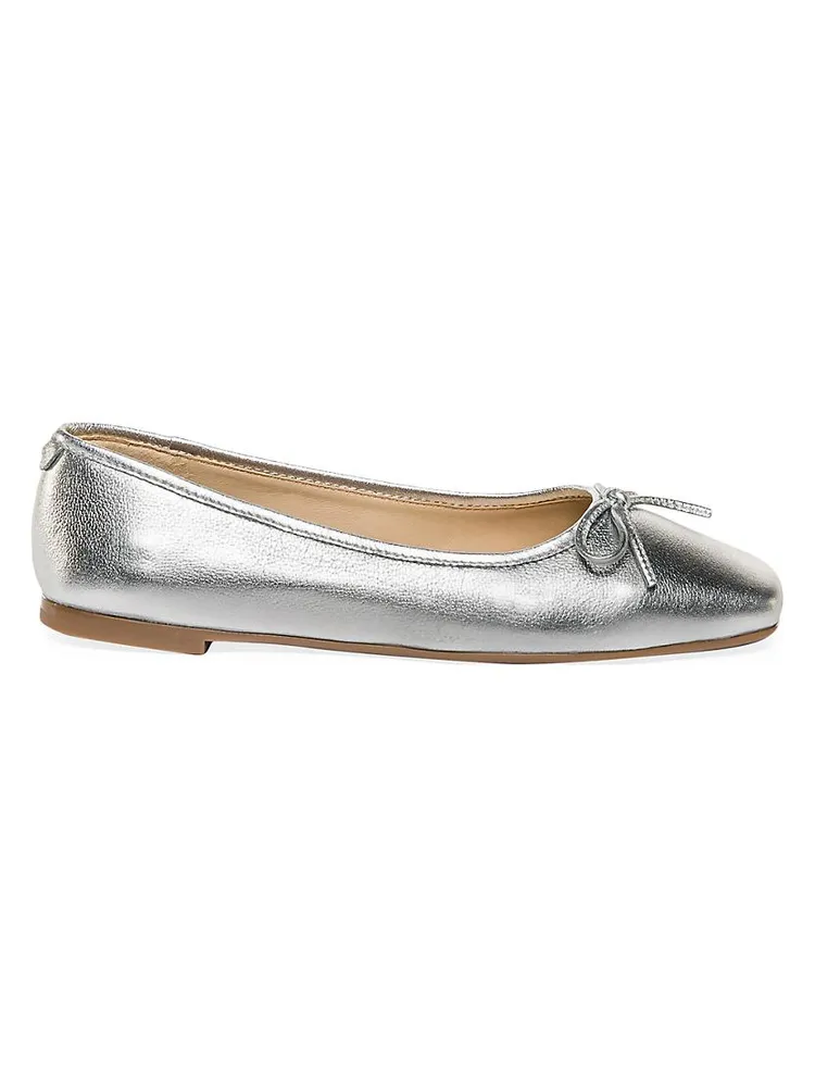 Gwynn Tumbled Leather Ballerina Flats