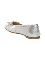 Gwynn Tumbled Leather Ballerina Flats