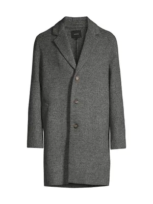 Splittable Wool-Blend Single-BreastedCar Coat