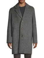 Splittable Wool-Blend Single-BreastedCar Coat