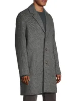 Splittable Wool-Blend Single-BreastedCar Coat