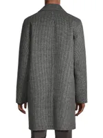 Splittable Wool-Blend Single-BreastedCar Coat