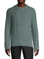 Aran Wool & Cashmere Cable-Knit Sweater