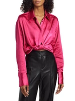 Washed Satin Weekend Shirt