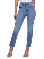 Good Legs High-Rise Stretch Straight Ankle Jeans